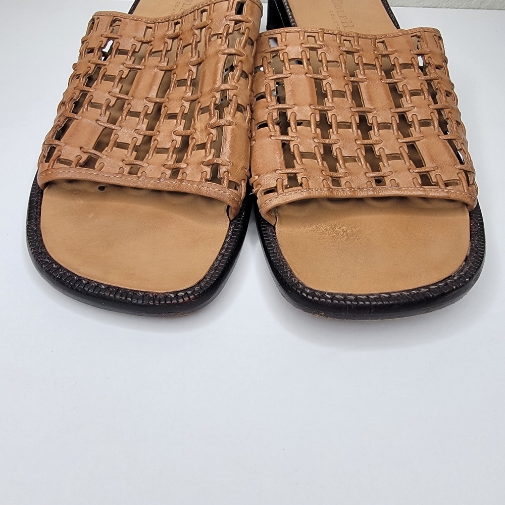 Cole Haan Womens Country Woven Leather Square Toe Slip On Sandals Size 8.5 - Picture 9 of 11